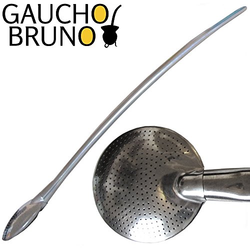 Gaucho Bruno Extra Large Bomba - Brazilian Style Bombilla To Drink Yerba Mate Gaucho Bruno Extra Large Bomba - Brazilian Style Bombilla To Drink Yerba Mate