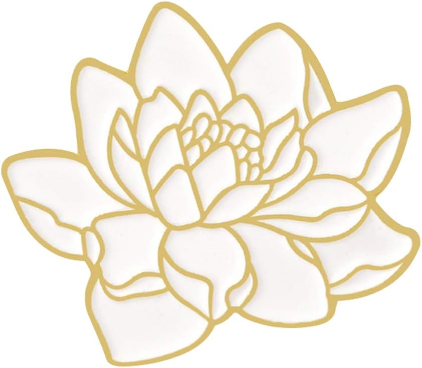 XYanXXX Creative Brooch Pin,Lotus Wave Design Enamel Lapel Pins Badges for Clothing Bags Backpacks Jackets Hat DIY 1#