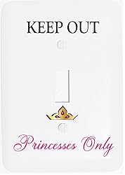 Keep Out Princesses Only Metal Light Switch Plate
