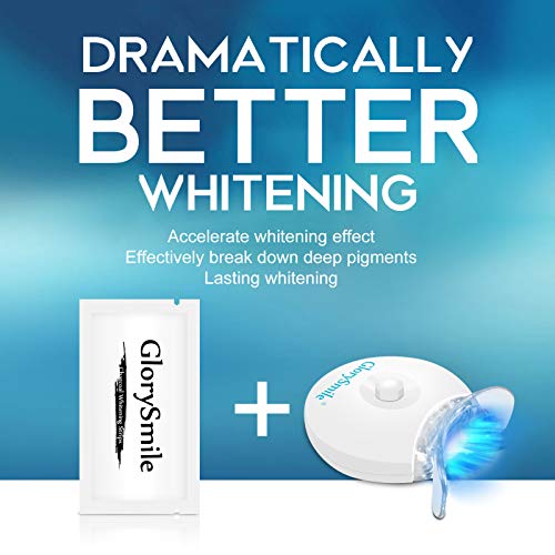 GlorySmile Professional Teeth Whitening Strips kit with Blue LED Light Dental Whitener Professional & Express Whitening Strips Kits Whitener Strips