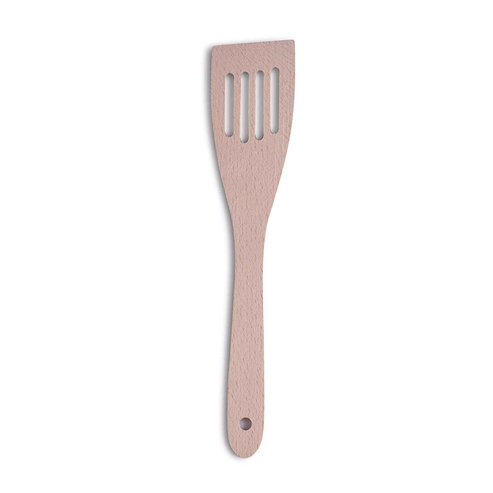 Zeller Spatula with Slots, Wood, Beige, 30 cm