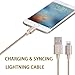 JOOMFEEN Nylon Braided 10ft/3m Extra Long 8pin Charging Cable USB Cord Charger for Apple iphone se, 7,7 plus,6s, 6s plus, 6plus, 6,5s 5c 5,iPad Mini, Air,iPad5,iPod on iOS9 - Gold