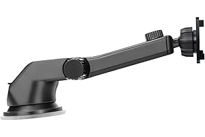 SEVENTOUR Car Dash Mount Universal Suction Cup Mounting Bracket Fixed on Windshield or Dashboard,Suitable for 7"/ 9"/ 10" Portable Apple CarPlay/Android auto Screen Monitor backplane Carabiner Height of 0.5in