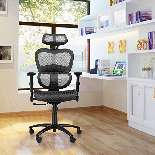 Komene Ergonomic Office Chair With Lumbar SupportHighBack Executive Chair With Breathable Mesh
