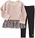 Calvin Klein Baby French Terry Tunic with Leggings Set, Coral, 12 Months