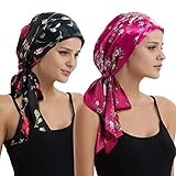 Womens Head Scarf 2-Pack Multifunctional Headwear for Chemo Hair Loss Sleep Cap