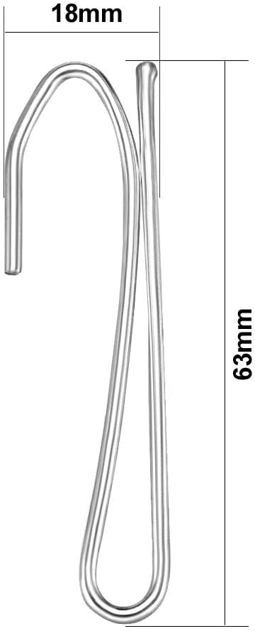 sourcing map Curtain Hooks Metal Single Prongs Pinch Pleat Drapery Hook for Window Curtain Door Curtain and Shower Curtain Silver Tone 100 Pcs - Image 3
