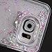 Galaxy S6 Case, Liujie Cute Funny Glitter Quicksand Dynamic Transparent 3D Flowing Star Hard PC Protection Phone Case for Samsung Galaxy S6 (pink+blue heart)