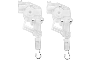 AXLIZER Wand Tilter 2pcs Heavy Duty Low Profile Wand Tilter Rod Tilter for 2 inch Horizontal Blinds, Square Shaped Gear(0.17in)/Hook Connection