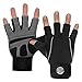 Best Fingerless Weight Lifting Gloves with Wrist Wrap Support for Men or Women. A Perfect Pair of Sports Gloves for Weightlifting, Crossfit, Working Out or Exercise.