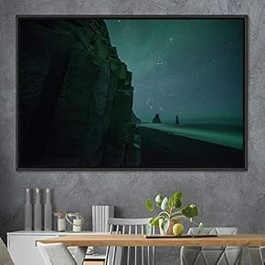 signwin Framed Canvas Wall Art Starry Sky Aerial...