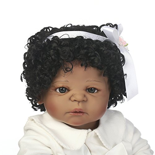 Black Reborn Baby Dolls Silicone Full Body Looking Real Import