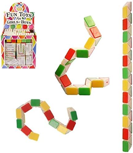 Widdle Gifts Ltd Birthday Party Loot Bag/Pinata Fillers - 10 x Mini Retro Snakes