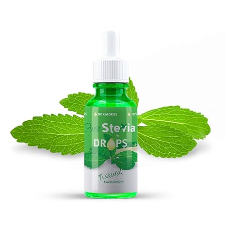 Stevia Tropfen Natural 50ml - Flüssiger Süßstoff - Natürliche Zutaten - PureStevia