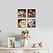 Wieco Art 4 Panels Coffee Bean Kitchen Canvas Wall Art Coffee Cup Canvas Prints Wall Decor Dining Room Canvas Art Contemporary Pictures for Kitchen Bar Decoration