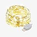 GMFive USB Operated Copper Wire Starry Lights 60m/20ft 60LED String USB DC 5V for Chritsmas Wedding Halloween Patio Party Decorations Fairy Steady ON/OFF mode (Warm white)