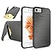 iPhone 7 Case, iPhone 8 Case, Teelevo [Card Slot Holder] Dual Layer Heavy Duty Shock Absorbent Wallet Case Credit Card Slot Kickstand Apple iPhone 7 (2016) / iPhone 8 (2017) - Gray