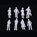 Dcolor 100Pcs Model Train People Figures Scale HO TT (1 to 100), Assorted Style, Great Collectibles--Light Grey