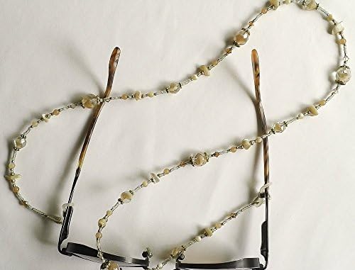 Crystal and Mother of Pearl Eyeglass Chain #EY128
