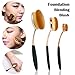 Kingstar Bigger Oval Plating Rose Golden Makeup Brush Cosmetic Foundation Cream Powder Blush Makeup Tool(Big Blush Brush) (5pcs Golden)