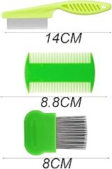 Aeuezxx 3 Pcs Double Sided Stainless Steel Hair Styling Combs Set view 2