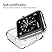 Apple Watch Case 38mm Series 1 [Clear] Snap on Liquid Crystal Bumper Cover Protector of [Premium] TPU Silicone Slim Lightweight Case for iWatch/Sport/Edition 2015 (Transparent Clear)