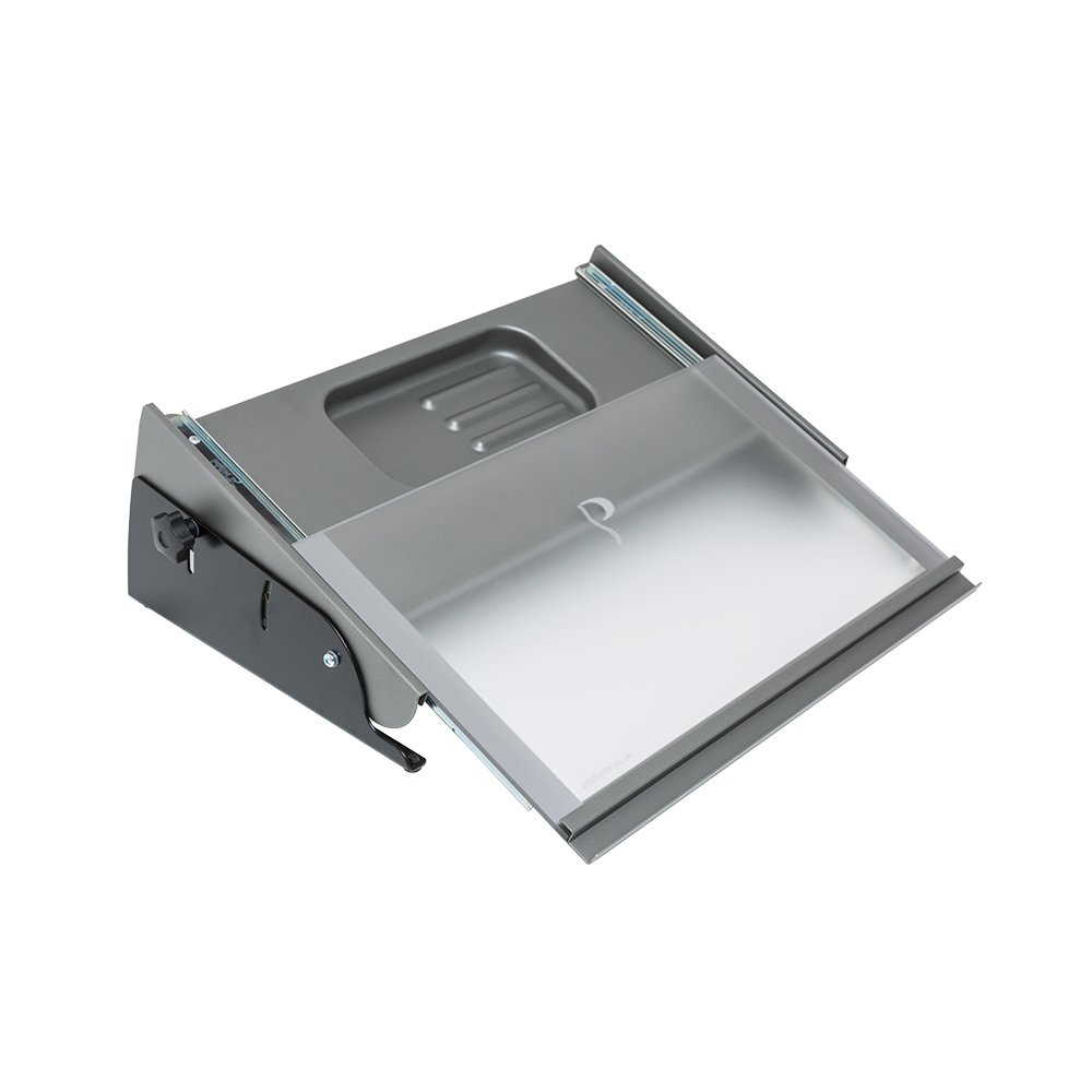 Posturite MultiRite Document Holder and Writing Slope (Medium, Silver/Black)