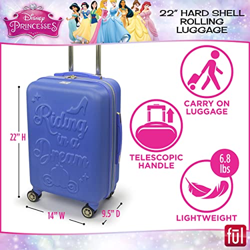 Ful Disney Princess Cinderella CarryOn Rolling Suitcase, Hardside