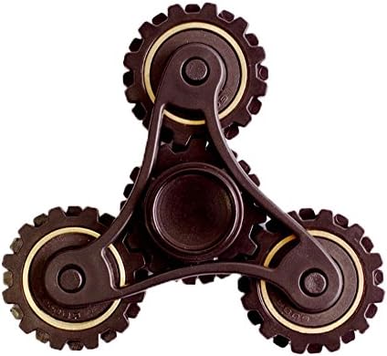 Wisdom tree Four Teeth Linkage Fidget Hand Finger Spinner Spin Widget Focus Toy EDC Pocket Relieve Stress Anxiety Boredom Desktoy Triangle Plastic Gift for ADHD Children Adults