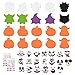 Halloween Decorations 202PCS Halloween Pumpkin Foam Craft Kits with 20 Sets DIY Self-Adhesive Halloween Expressions Stickers for Kids Halloween Party Favors