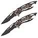 TAC Force TF-705FC Assisted Opening Tactical Folding Knife, Black Half-Serrated Blade, Fall Camo Handle, 4-1/2-Inch Closed, Fall Camo (2-Pack)