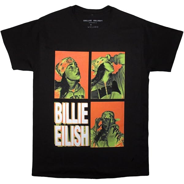 Billie Eilish Men's Hit Me Hard and Soft Star Tour T-Shirt Black