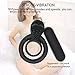 Vibrating Penis Ring with Tongue, Sexgene Male Cock Ring & Clitoral G-Spot Vibrators Clitoris Stimulators Powerful Sex Toys for Couple Prolong Sexual Pleasure Rechargeable (Black)