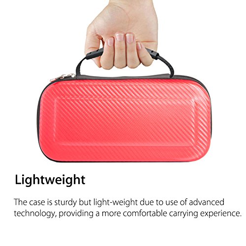Sunjoyco Waterproof Case for Nintendo Switch, ProCase Hard Shell Game Carrying Box Travel Storage Bag for Nintendo Switch Game Console Accessories Cable, Ear Buds, SD Cards