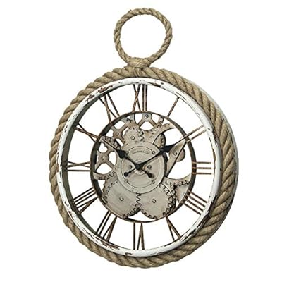 LIPENGWEI Creative Mediterranean Style Hemp Rope Wall Clocks,Living Room Personality Decoration Clock,Roman Numerals…