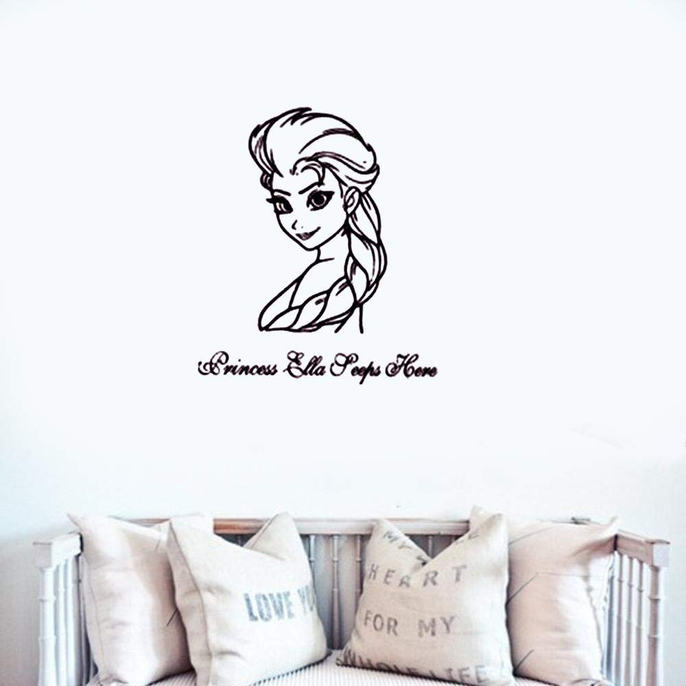 Home Furniture Diy Frozen Elsa Wall Print Home Decor
