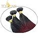 Top Hair Brazilian Ombre Hair 4 Bundles total 200 gram Ombre Burgundy Hair Extensions Black to Red Straight Weave Brazilian Hair Extensions 2 Tone Ombre Weaves Straight two tone