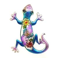 Bejeweled Display® Purple Gecko w/ Glass Wall Art Plaque & Home Decor