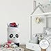 Fawn Hill Co Panda Laundry Hamper Basket for Baby Nursery or Toddler Room | Collapsable Storage Tote Organizer with Durable Handles for Clothes, Kids Toys, Dirty Laundry | Modern Decor (Black & White)
