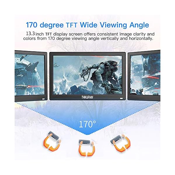 Portable-Monitor-133-Inch-CCTV-Monitor-1366x768-Resolution-LED-Screen-Small-Monitor-with-HDMIVGAUSBAV-Input-Compatible-with-PC-CCTV-Raspberry-Pi-Xbox-360-Windows-7810-VESA-Black Thinlerain Portable Monitor 13.3 Inch CCTV Monitor 1366x768 Resolution LED Screen Display Small Monitor with HDMI/VGA…