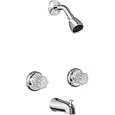 PROFLO PF1030G2 Tub and Shower Trim Package with 1.75 GPM Single Function Shower Head and Tub Spout - Chrome