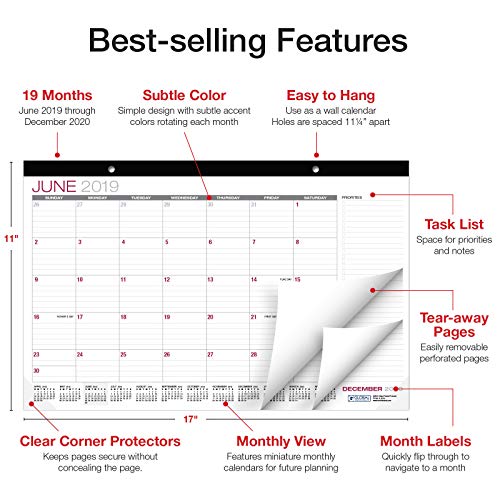 1 Desk+Calendar+2019+2020+Through+December