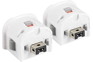 GRELIFE Wii Motion Plus Adapter, Aesybath 2 Pack Wii Motionplus Attachment for Original Nintendo Wii Remote Controller(White)