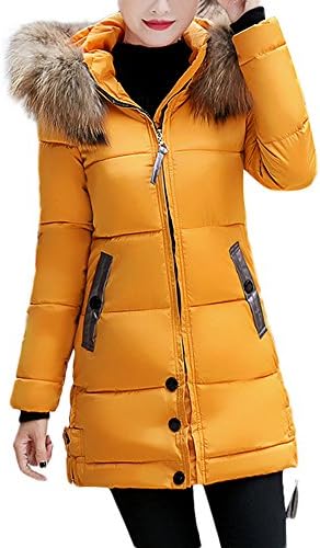 GzxtLTX Womens Hooded Warm Coats Parkas with Faux Fur Big Pocket Jackets