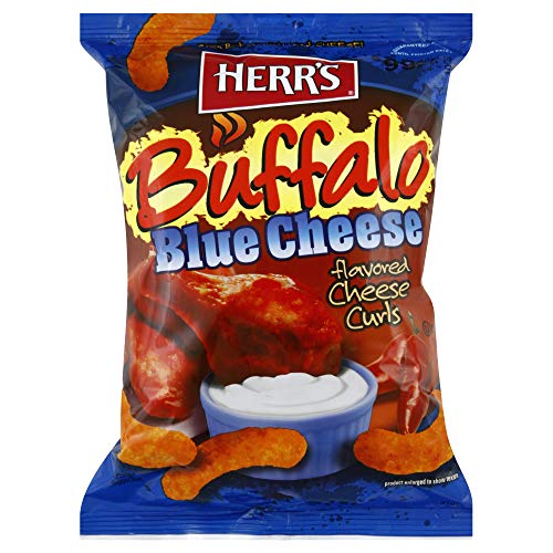HERR'S Blue Cheese, Honey, Jalapeno Poppers, Hot 'N Honey Flavored Cheese Curls - Variety Pack, Gluten-Free, 1oz Bag (Pack of 12, Total of 12 Oz)