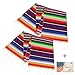 2 Pack Mexican Serape Table Runner 14 x 84 Inch for Mexican Party Wedding Decorations Outdoor Picnics Dining Table, Fringe Cotton Handwoven Table Runners