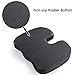 YOUMAKO Memory Foam Seat Cushion for Office and Auto,Helps in the Relief of Back, Sciatica and Tail Bone Pain (Black)