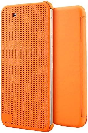 Wellcolor D10 Pro Latest Fashion Ultra Slim Dot View Flip Case Cover-Retail Packaging for HTC Desire 10 Pro (Orange)