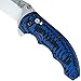 Benchmade - AXIS Flipper 300-1 Knife, Plain Drop-Point, Satin Finish, Blue Handle