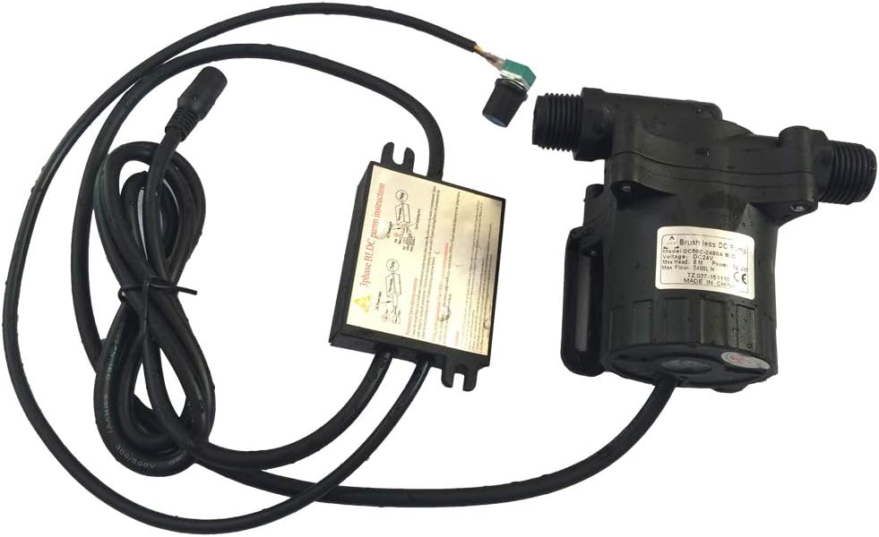 Shysky Tech DC50C-2480A Speed adjustable 5-24V DC Mini Water pump Auto Circulation Pump 2400LPH 8M 86.4W, Submersible Water Pump : Garden & Outdoor